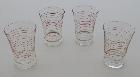 Lot de 4 verres vintage des années 1950/60