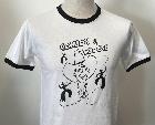 T-shirt Cowboy Boogie blanc et noir - dessin noir