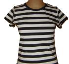 T-shirt rayé noir et blanc pour femme