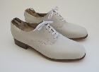 Chaussures italiennes vintage en nubuck blanc