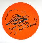 Feutrine pour platine disque "Flyin' Saucers Rock'n'Roll" - orange