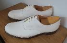 Chaussures vintage des années 1960 en nubuck blanc - Pointures 45