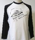 T-shirt Flyin' Saucers Rock'n'Roll - manches longues - blanc et noir