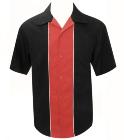 Chemise Steady Clothing bicolore noire et rouge