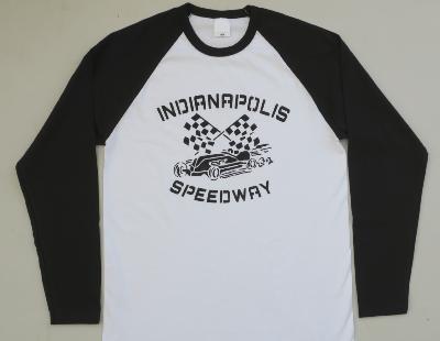 T-shirt Indianapolis Speedway - manches longues - blanc et noir