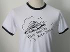 T-shirt Flyin' Saucers Rock'n'Roll - blanc et noir - dessin noir